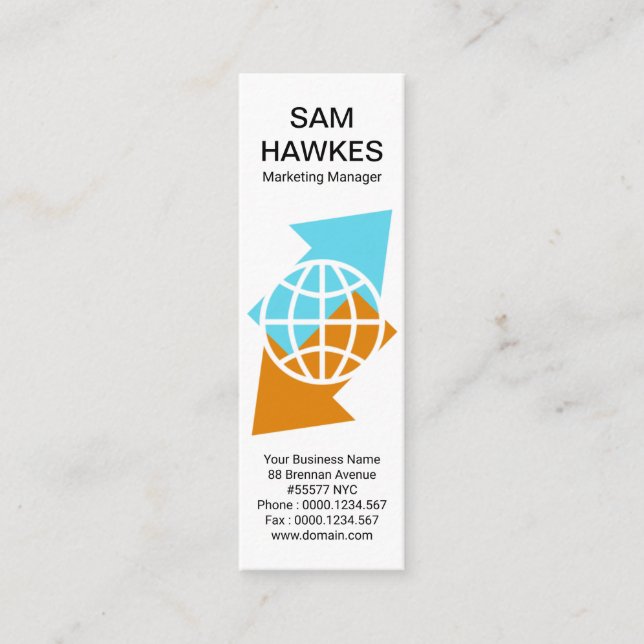 Carte De Visite Mini Exportation globale des Flèches internationales (Devant)