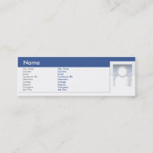 Carte De Visite Mini Facebook - maigre