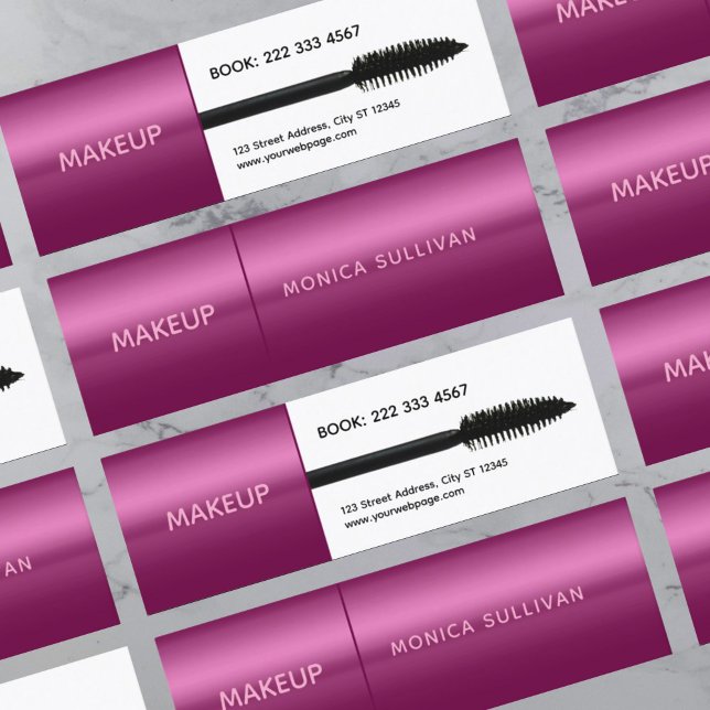 Carte De Visite Mini Faux mascara brush makeup artist (Créateur téléchargé)