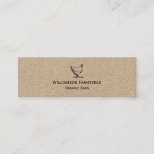 Carte De Visite Mini Ferme de poulet rustique Fermiers Marché OEufs bio
