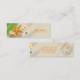 Carte De Visite Mini Feuille de palmier de conque de poisson Starfish p