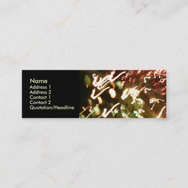 Carte De Visite Mini Fiber Optique Fun (Devant)