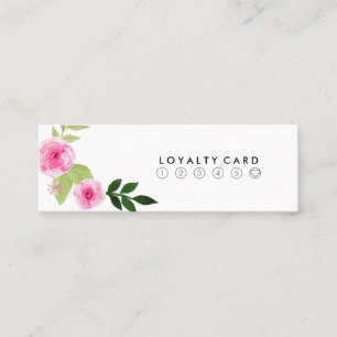 Carte De Visite Mini Fidélité chic moderne minimaliste florale