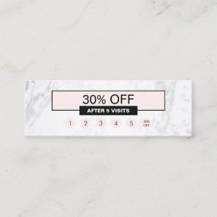 Carte De Visite Mini Fidélité de marbre moderne créative chic de rose