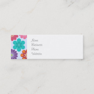 Carte De Visite Mini Fille Fleur Power coloré motif floral