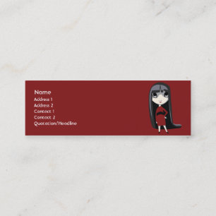 Carte De Visite Mini Fille foncée - maigre