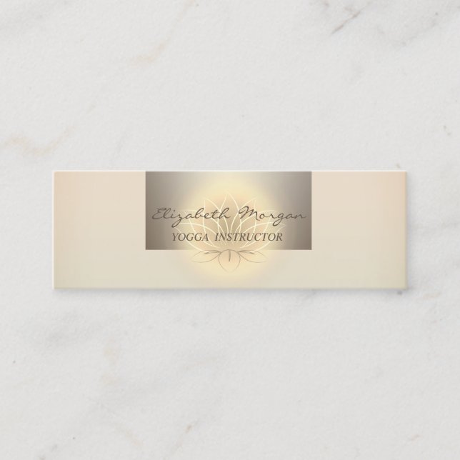 Carte De Visite Mini Fille Moderne Charme Professionnel, Fleur Lotus (Devant)