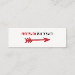 Carte De Visite Mini Flèche / Rouge