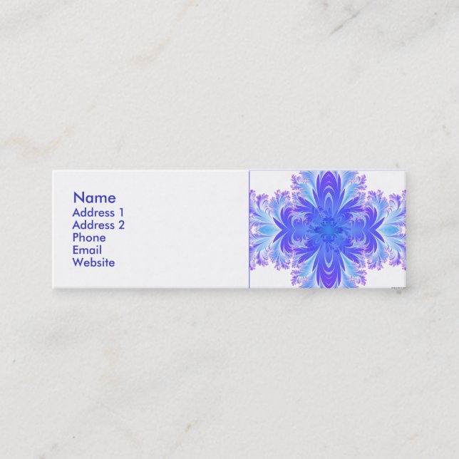 Carte De Visite Mini Fleur de Croix V (Devant)