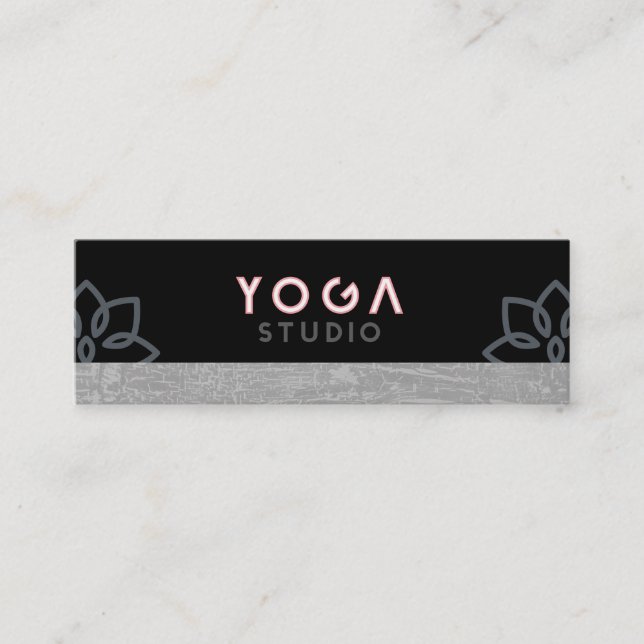 Carte De Visite Mini Fleur de Lotus marbré | Professeur de yoga | Yoga  (Devant)