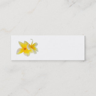 Carte De Visite Mini Fleurs de la plumeria Frangipani jaune blanc hawaï