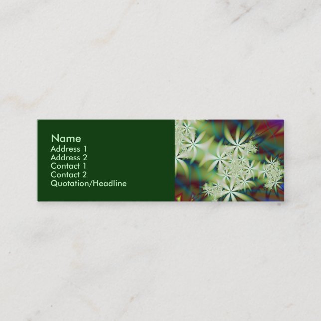 Carte De Visite Mini Fleurs de nuit 2 (Devant)