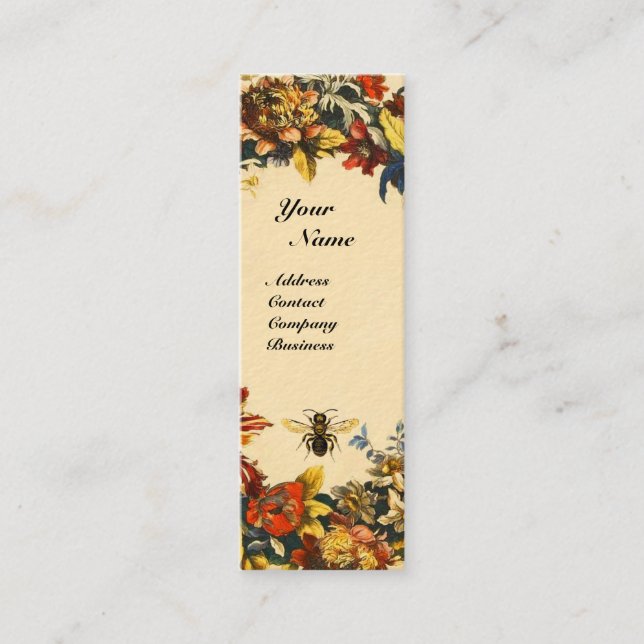 CARTE DE VISITE MINI FLEURS DE PRINTEMPS HONEY ABEE MAINTIEN SCEAU BROW (Devant)