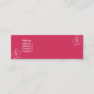 Carte De Visite Mini Fleurs roses - maigres