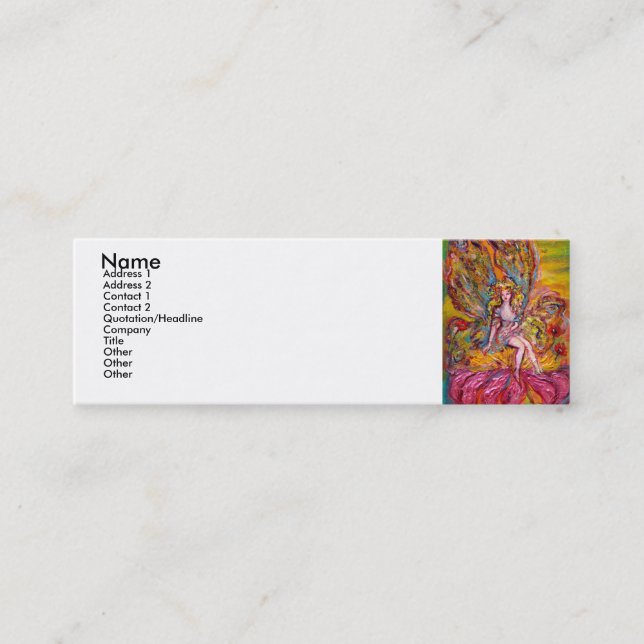 Carte De Visite Mini FLEURS SUR L'imaginaire ROSE IRIS (Devant)