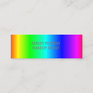 Carte De Visite Mini Fluoro élégant couleurs arc-en-ciel mini entrepris