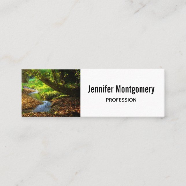 Carte De Visite Mini Forest Creek Belle nature Paysage Photo (Devant)