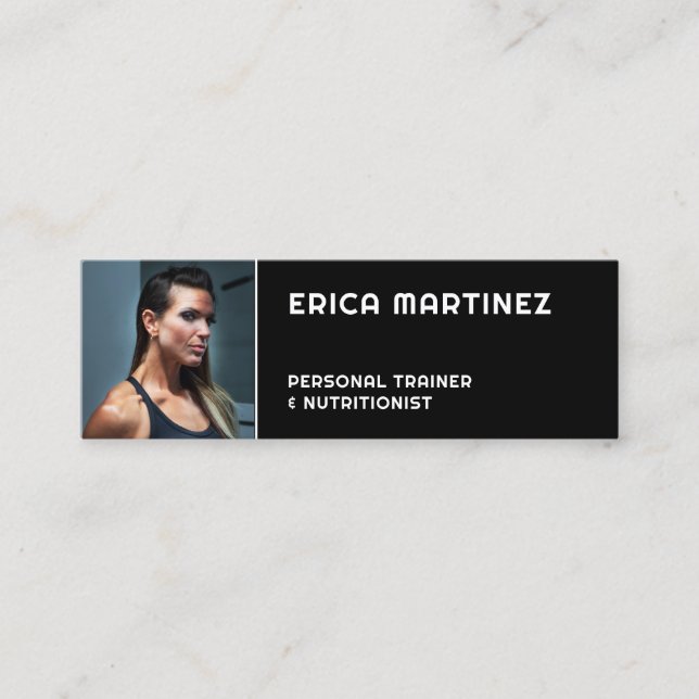 Carte De Visite Mini Formateur d'image portrait personnel (Devant)