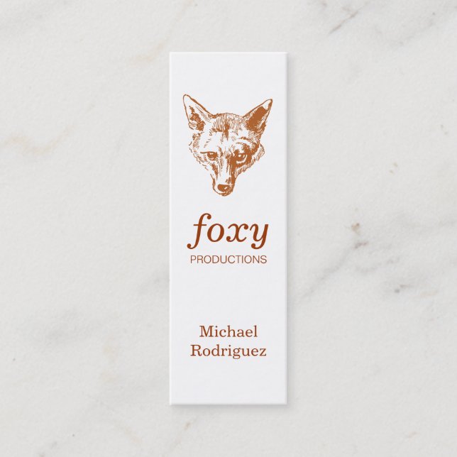 Carte De Visite Mini Fox Skinny Card (Devant)