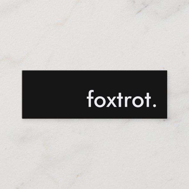Carte De Visite Mini foxtrot (Devant)