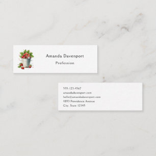 Carte De Visite Mini Fraises fraîches cuites dans un seau