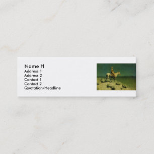 Carte De Visite Mini Frederic Remington's The Night Herder (vers 1908)
