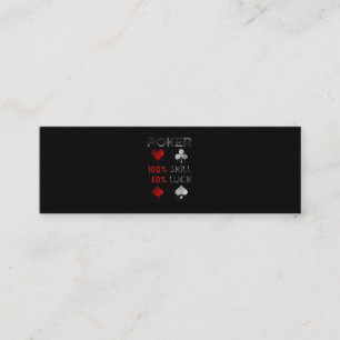 Carte De Visite Mini Funny poker Poker 100% Skill et 50% Luck