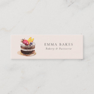 CARTE DE VISITE MINI GÂTEAU FLORAL AUX FRUITS BLEUS PATISSERIE CUPCAKE