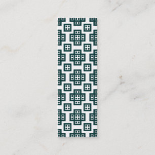 Carte De Visite Mini Géométrique 030614 - Moss foncé vert sur blanc