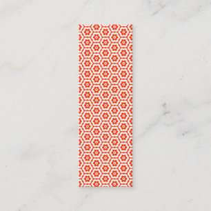 Carte De Visite Mini Géométrique 280514 (03) - Blanc sur orange rouge