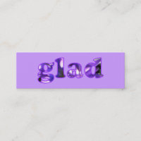 Glad épelé avec des fleurs violettes signets