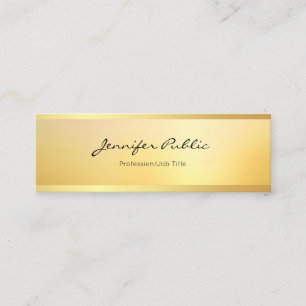 Carte De Visite Mini Glamor Faux Or Moderne Minimaliste Élégant