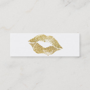 Carte De Visite Mini Glamor Lipstick Kiss Parties scintillant or