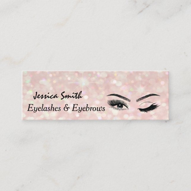 Carte De Visite Mini glamour élégant et glamour Eyelashes & sourcils (Devant)
