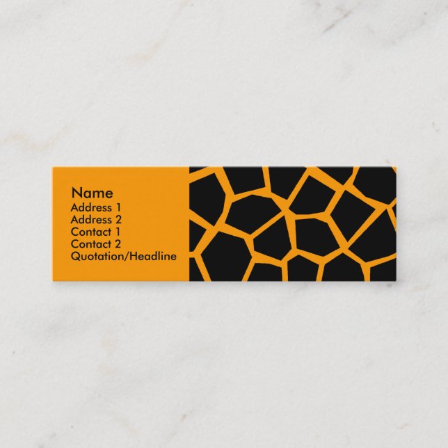Carte De Visite Mini Go Giraffe - Orange (Devant)