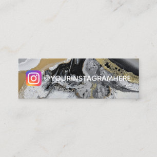 Carte De Visite Mini Gold Paint Splatter Social Media Instagram