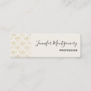 Carte De Visite Mini Golden Bumble Bee avec un Motif de la Couronne