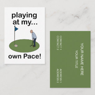 Carte De Visite Mini Golf Minigolf Jouer À Mon Propre Rythme Golfe