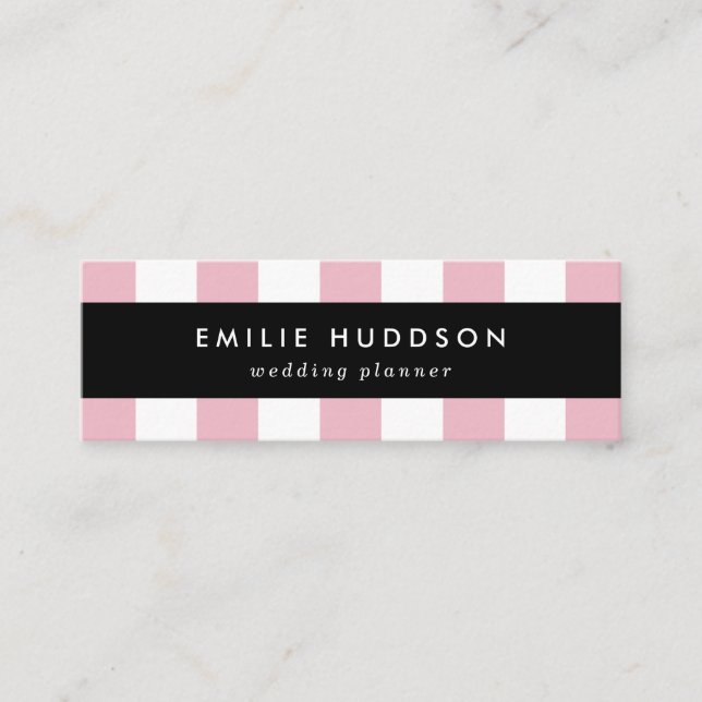 Carte De Visite Mini Grandes Pink, Grandes Blances, Motif Gratté (Devant)