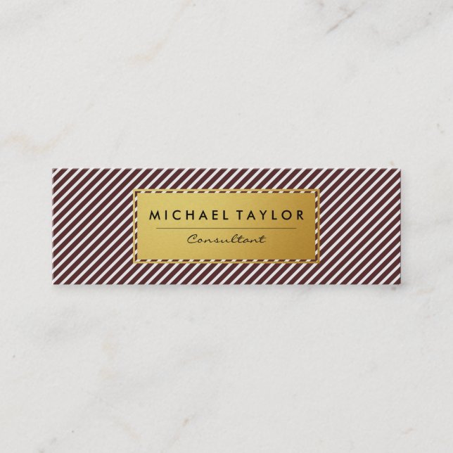 Carte De Visite Mini Grandes rouges et blanches foncées (Devant)