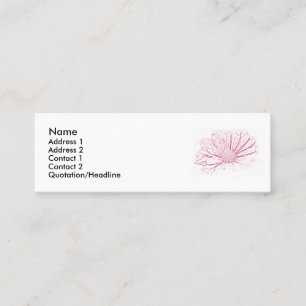 Carte De Visite Mini Graphique à fleurs roses