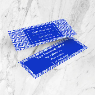Carte De Visite Mini Grec Meander Carré Motif