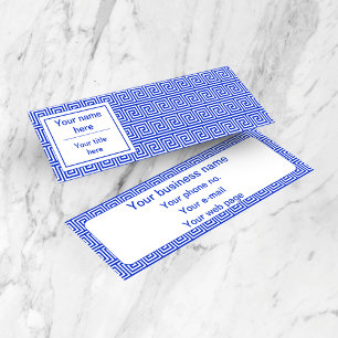 Carte De Visite Mini Grec Meander Carré Motif