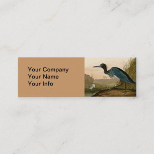 Carte De Visite Mini Grue Bleue Heron Audubon Peinture