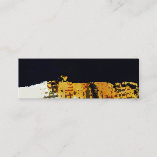 Carte De Visite Mini Grunge Artistique Moderne Professionnel Textile (Devant)