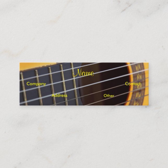 Carte De Visite Mini Guitariste (Devant)