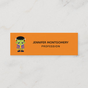 Carte De Visite Mini Halloween monstre Frankenstein Green