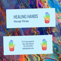 Healing mains arc-en-ciel coloré Hamsa Coeurs