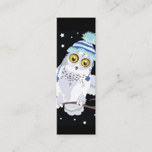 Carte De Visite Mini Hibou de Milou avec le signet de casquette