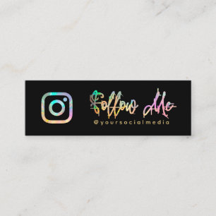 Carte De Visite Mini Hologramme Suivre les médias sociaux Code QR